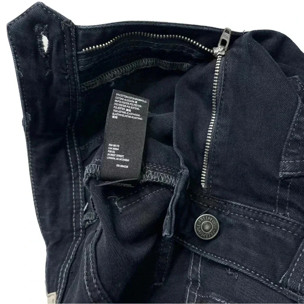 We The Free Ivy Released Hem Mid Rise Dark Navy Womens Skinny Jeans Size 24 - Picture 8 of 11